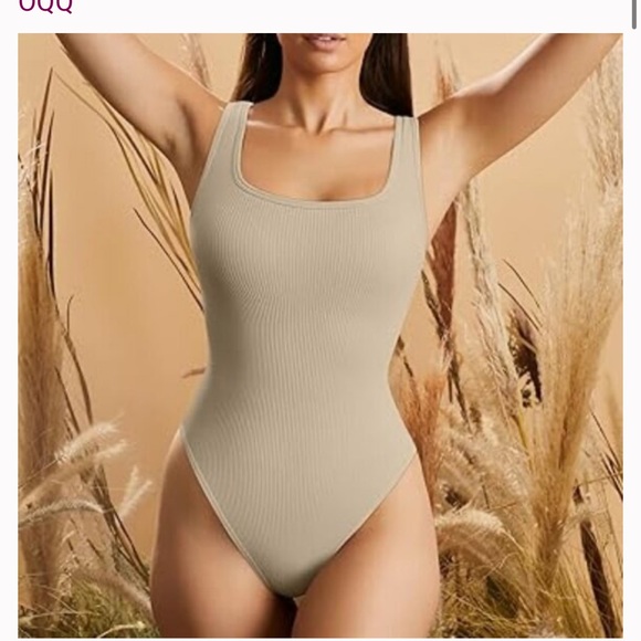 QQQ women’s size large cream bodysuit - Picture 1 of 3